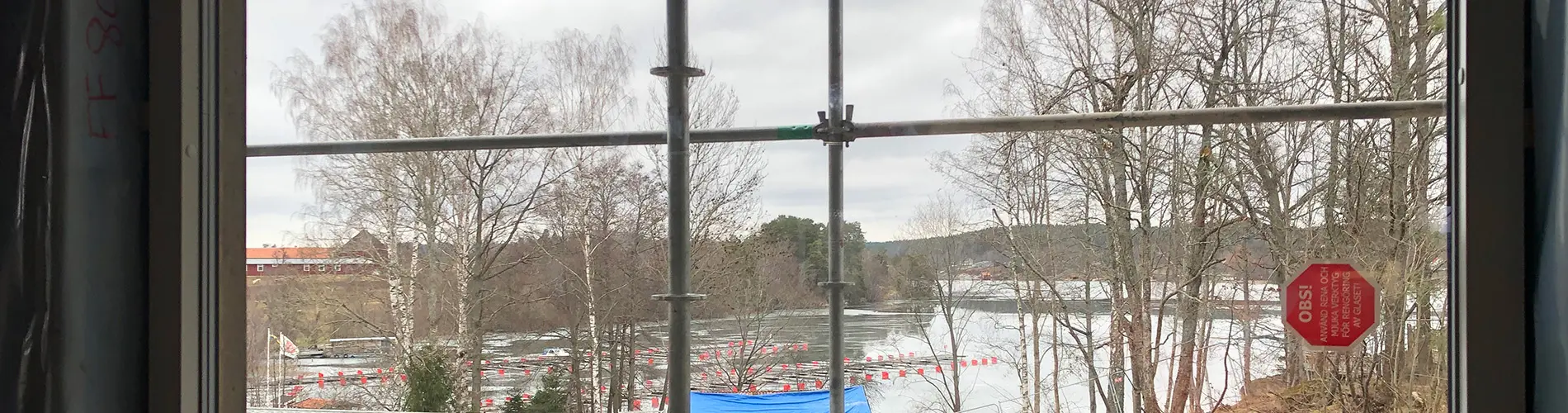 Utsikten från Rimforsa förskola.